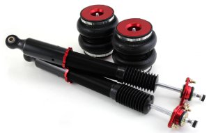 BMW M3 Suspension Lift Kit - Rear - Air Lift - Air Lift Performance 2B6 double-bellows spring with 30-way damping adjustable shocks - Red - `99-`06